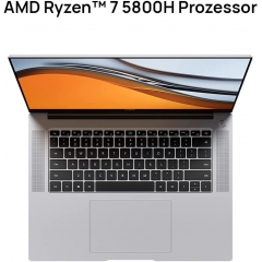 HUAWEI 华为 MateBook 16,AMD Ryzen 7 5800H,16GB RAM,512GB NVMe PCIe SSD,16英寸笔记本电脑,2.5K 全视图显示屏,超薄金属外壳,指纹传感器,自由*至Windows 11