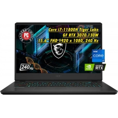 MSI 微星 GP66 游戏笔记本电脑,Core i7-11800H 8 Core Tiger Lake,4.6GHz,GF RTX 3070 130W,15.6" FHD 1920 x 1080,240 Hz,Wi-Fi 6,B