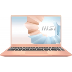 MSI 现代 14 米色摩丝 14 英寸超薄轻便专业笔记本电脑 Intel Core i5-1155G7 Iris Xe 8GB 512GB NVMe SSD Win10 (B11MO-857