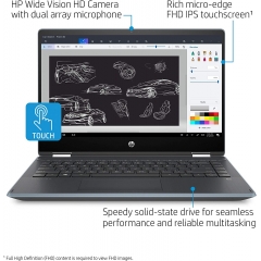 HP Pavilion 14 英寸 FHD IPS 触摸屏学生和家庭笔记本电脑,英特尔酷睿 i5-1035G1,WiFi 6,Google 课堂,16GB DDR4 RAM,512GB SSD,配备 Woov 笔记本电脑套,Windows