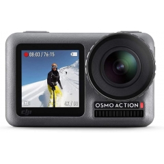 DJI Osmo Action Cam 數碼動作相機 帶 2 個螢幕 11 米 防水 4K HDR - 視頻 12MP 145° 廣角鏡頭相機 黑色